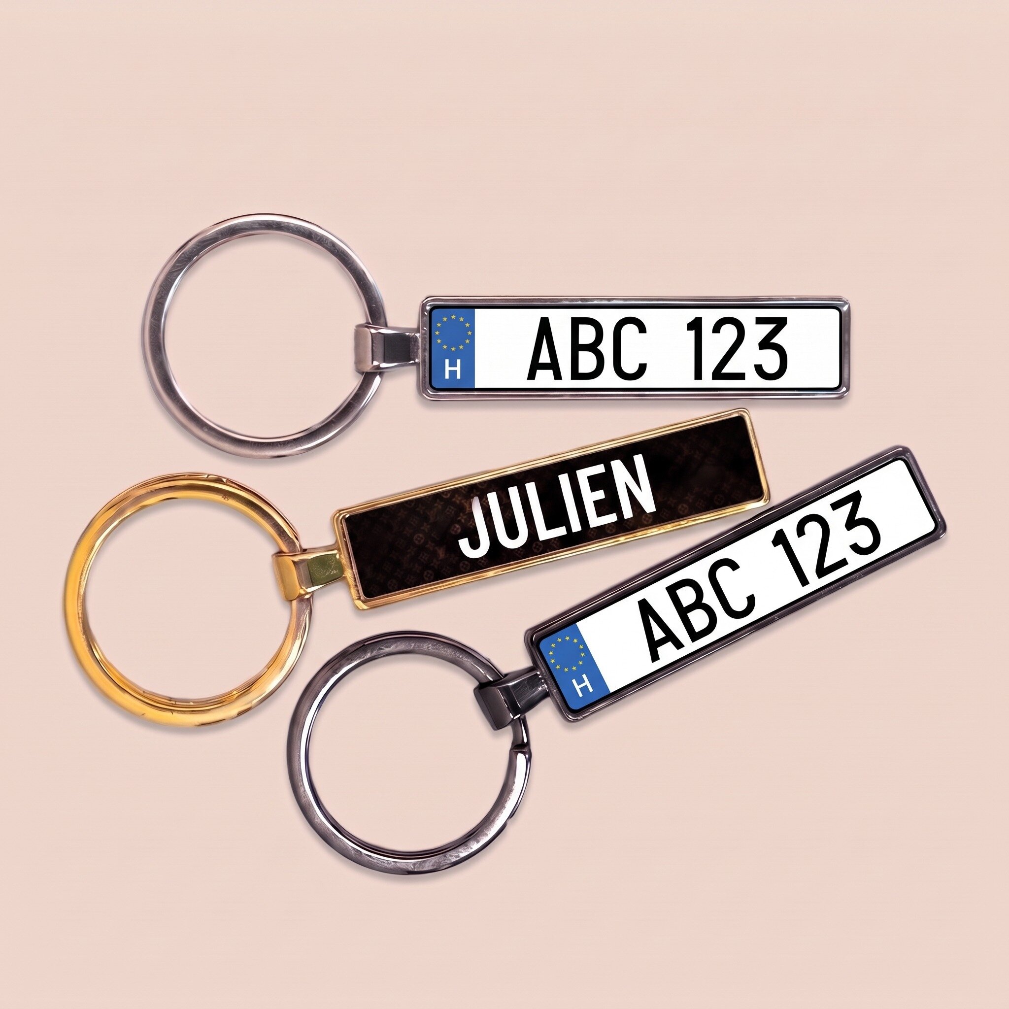 Porte-clés personnalisé avec plaque d