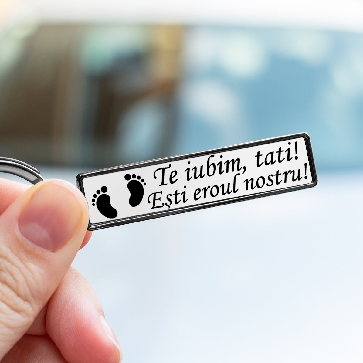 Porte-clés réplique de plaque d