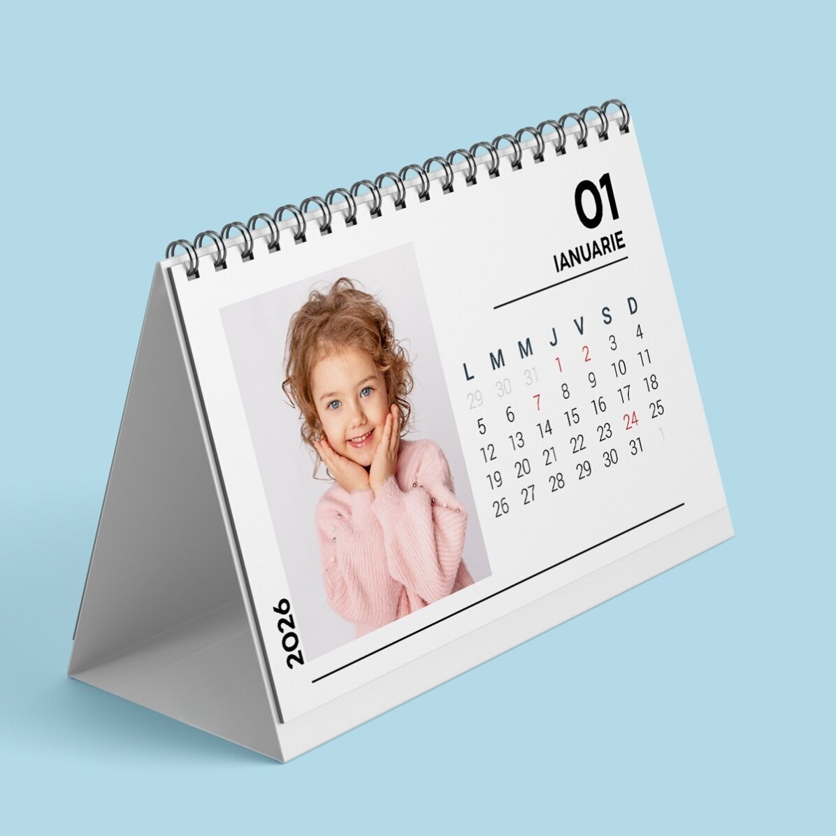 Personalised desk calendar with photos