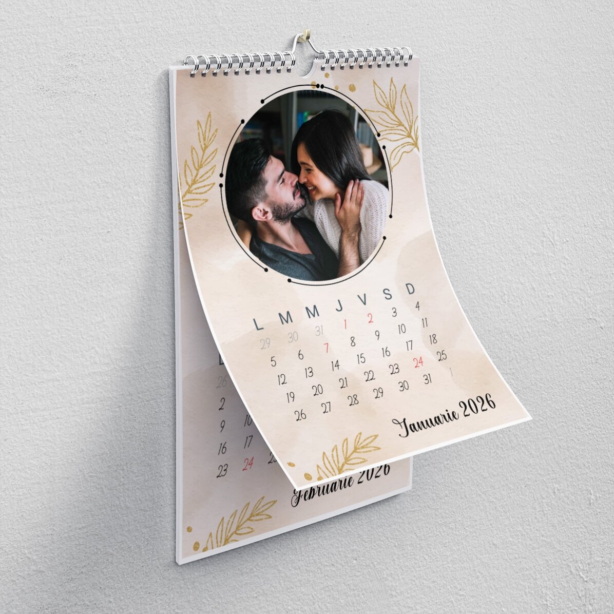 Calendrier personnalisé avec photos et message - Gold