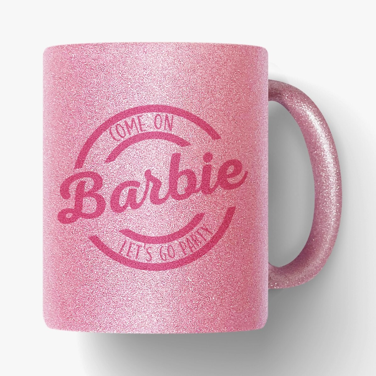 Tasse à paillettes personnalisée avec un prénom - Barbie