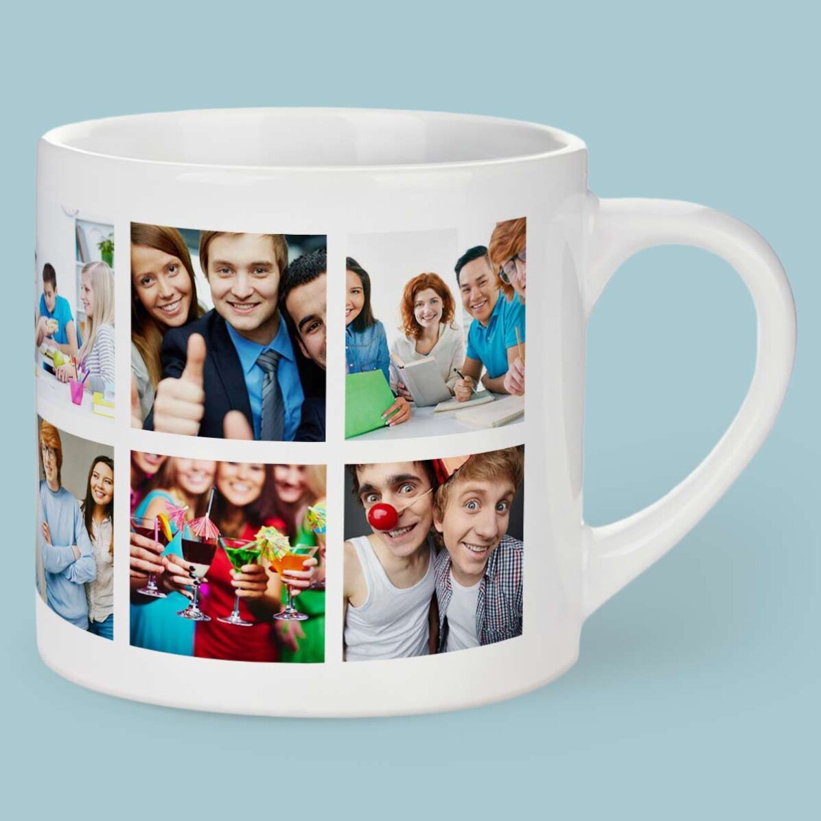 Tasse à espresso personnalisée avec 12 photos