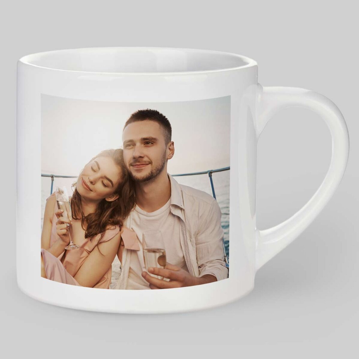 Tasse à espresso personnalisée avec 2 photos