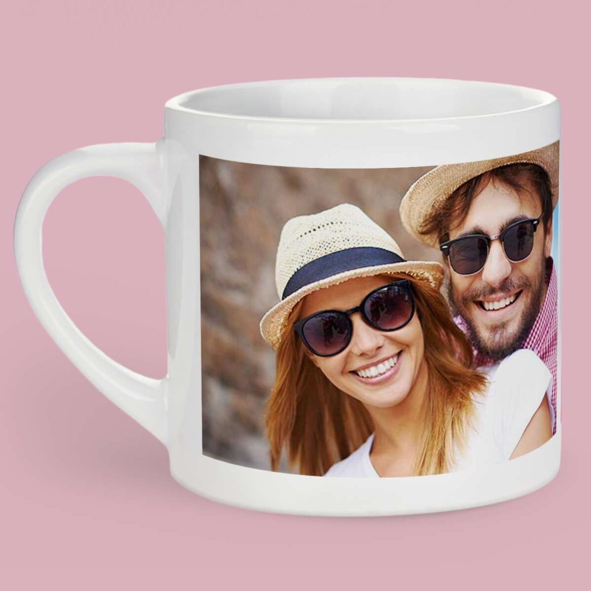 Tasse à espresso personnalisée avec 3 photos et un texte