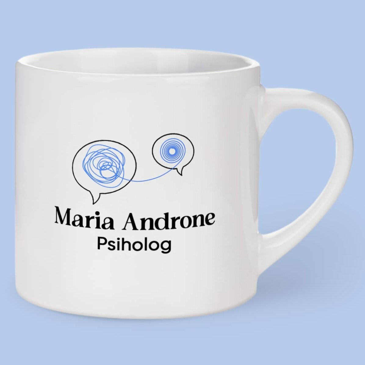 Tasse à espresso personnalisée avec message - Psychologue