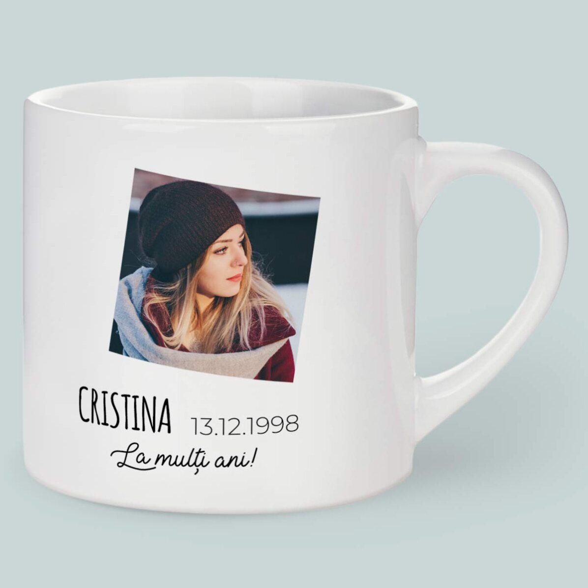 Tasse à espresso personnalisée avec photo et texte - Signe du Sagittaire