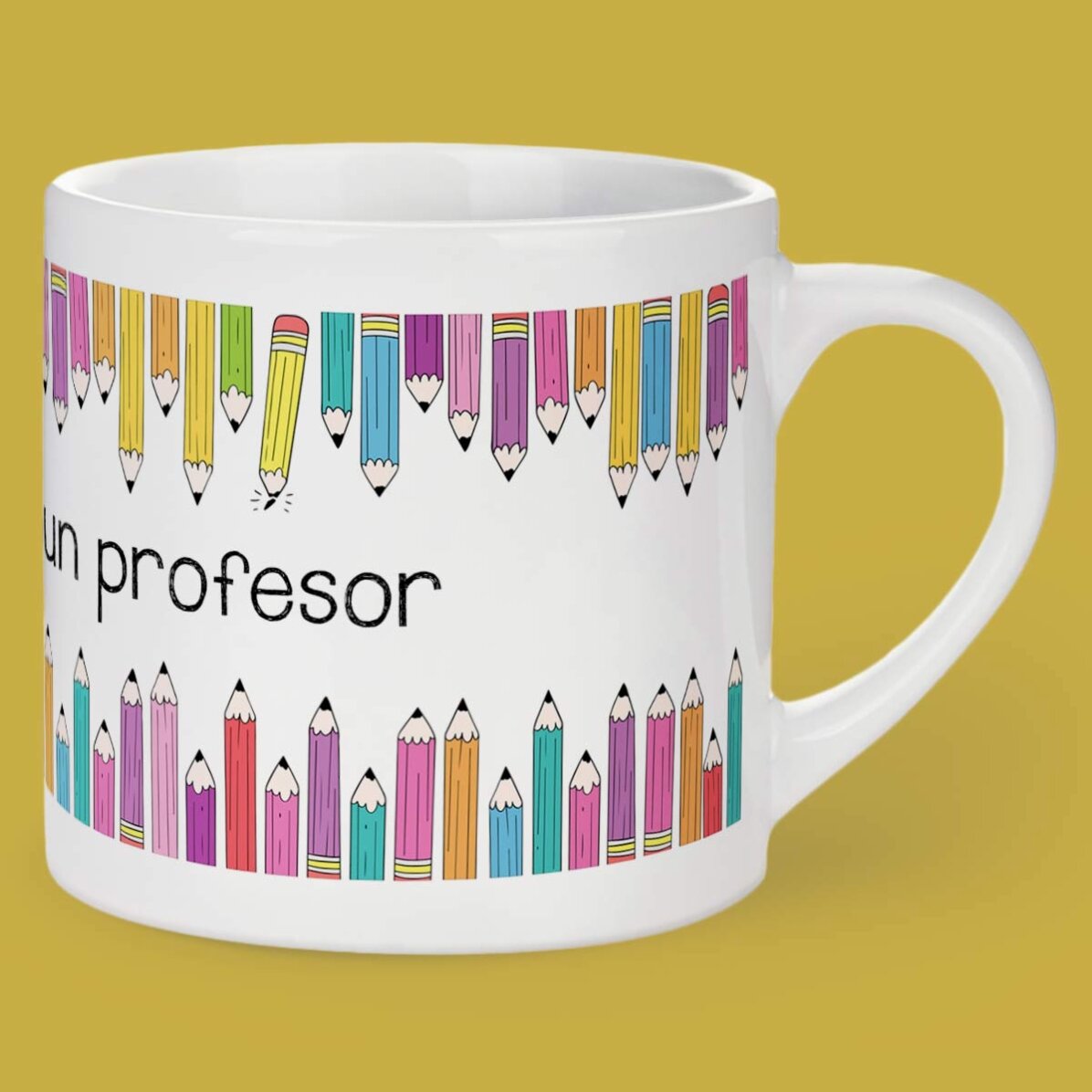Tasse à espresso personnalisée avec inscription - Crayons de couleur
