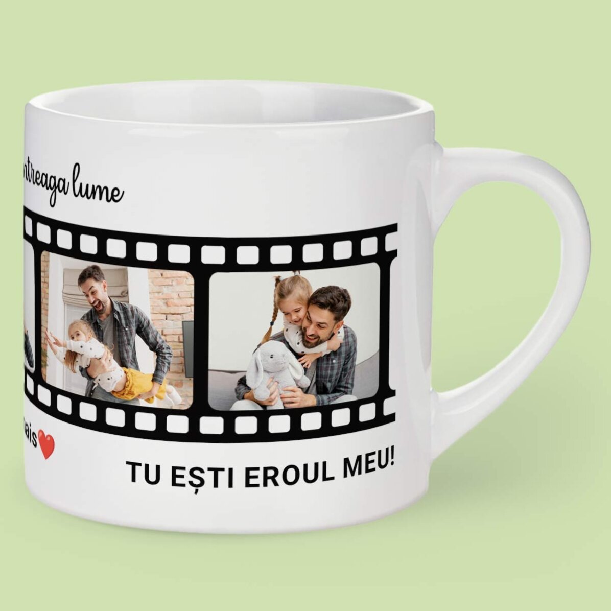 Tasse à expresso personnalisée avec un texte et 5 photos - Vos souvenirs les plus chers
