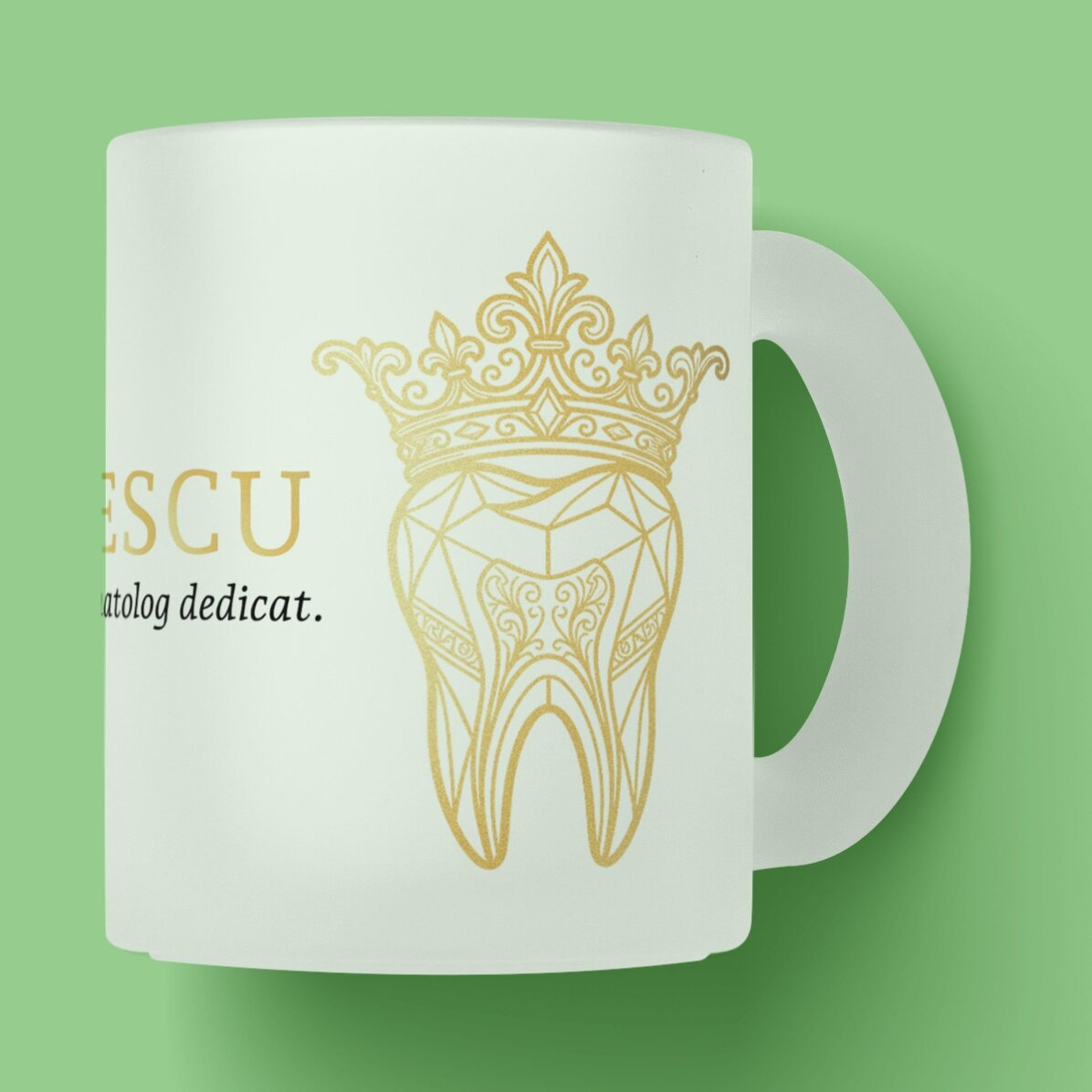 Tasse personnalisée avec texte - Golden Dentist