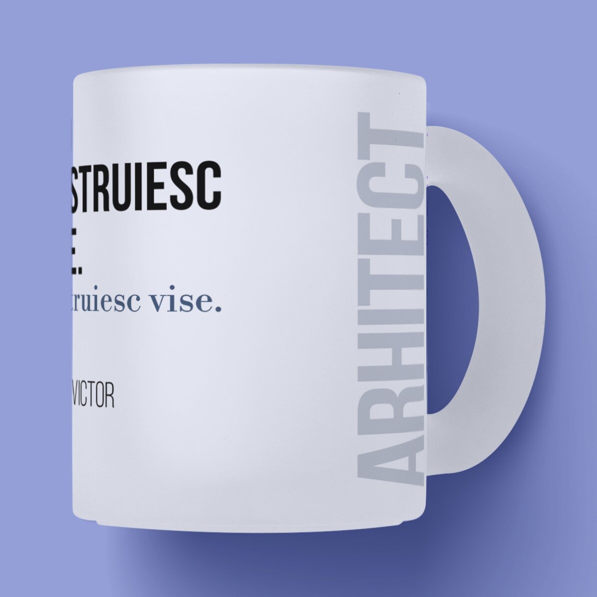 Tasse personnalisée avec un texte pour les architectes