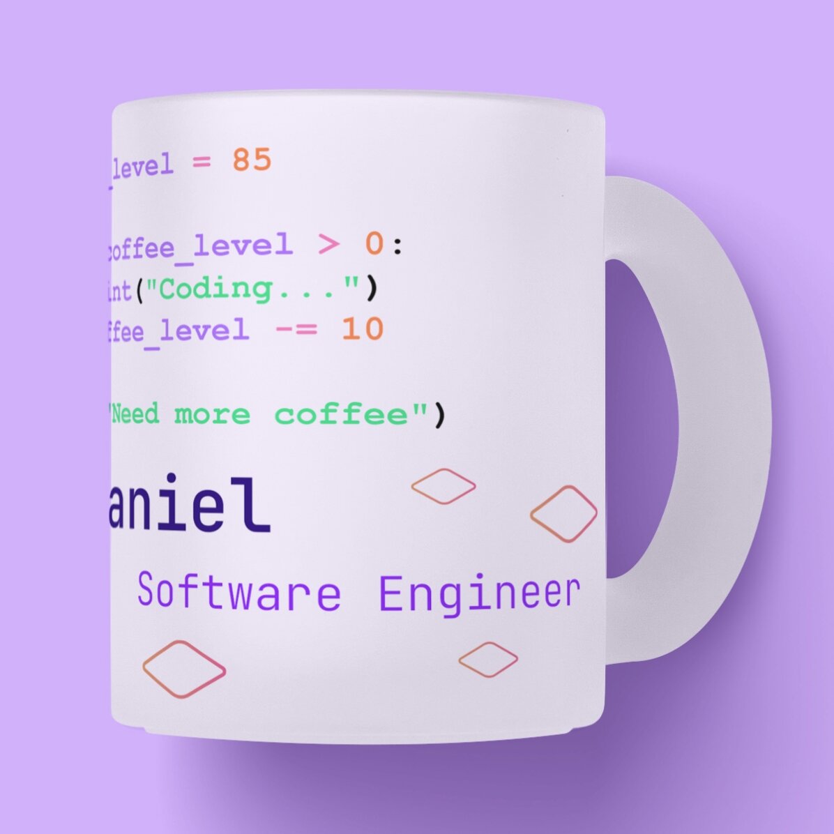 Tasse personnalisée avec inscription - Programmation