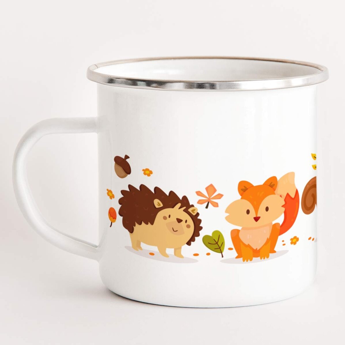 Tasse métallique émaillée pour enfants - Automne