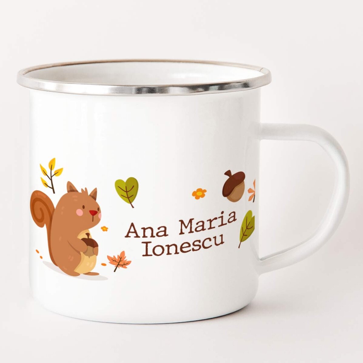 Tasse métallique émaillée pour enfants - Automne