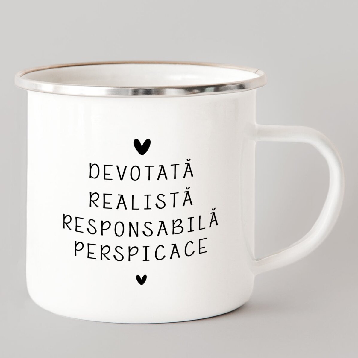 Tasse métallique émaillée personnalisée avec un message - Signe du zodiaque : la Vierge