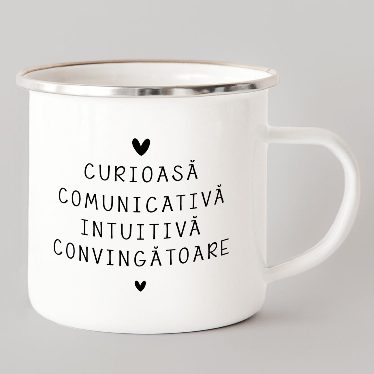 Tasse métallique émaillée personnalisée avec un message - Signe du zodiaque : Gémeaux