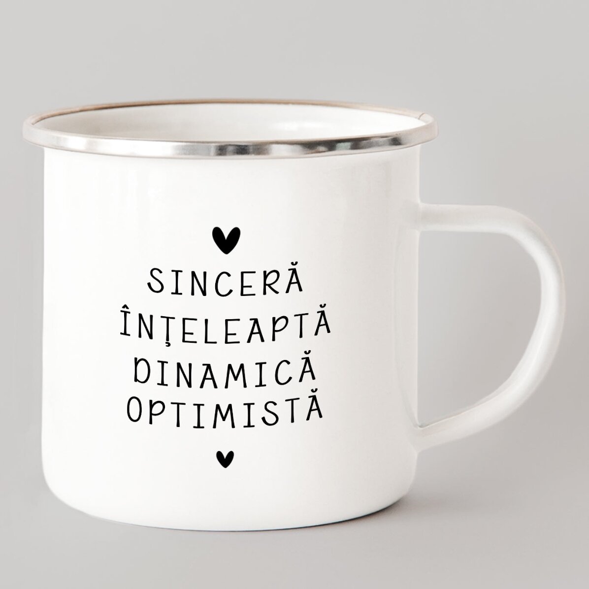 Tasse en métal émaillée personnalisée avec un message - Signe du Sagittaire