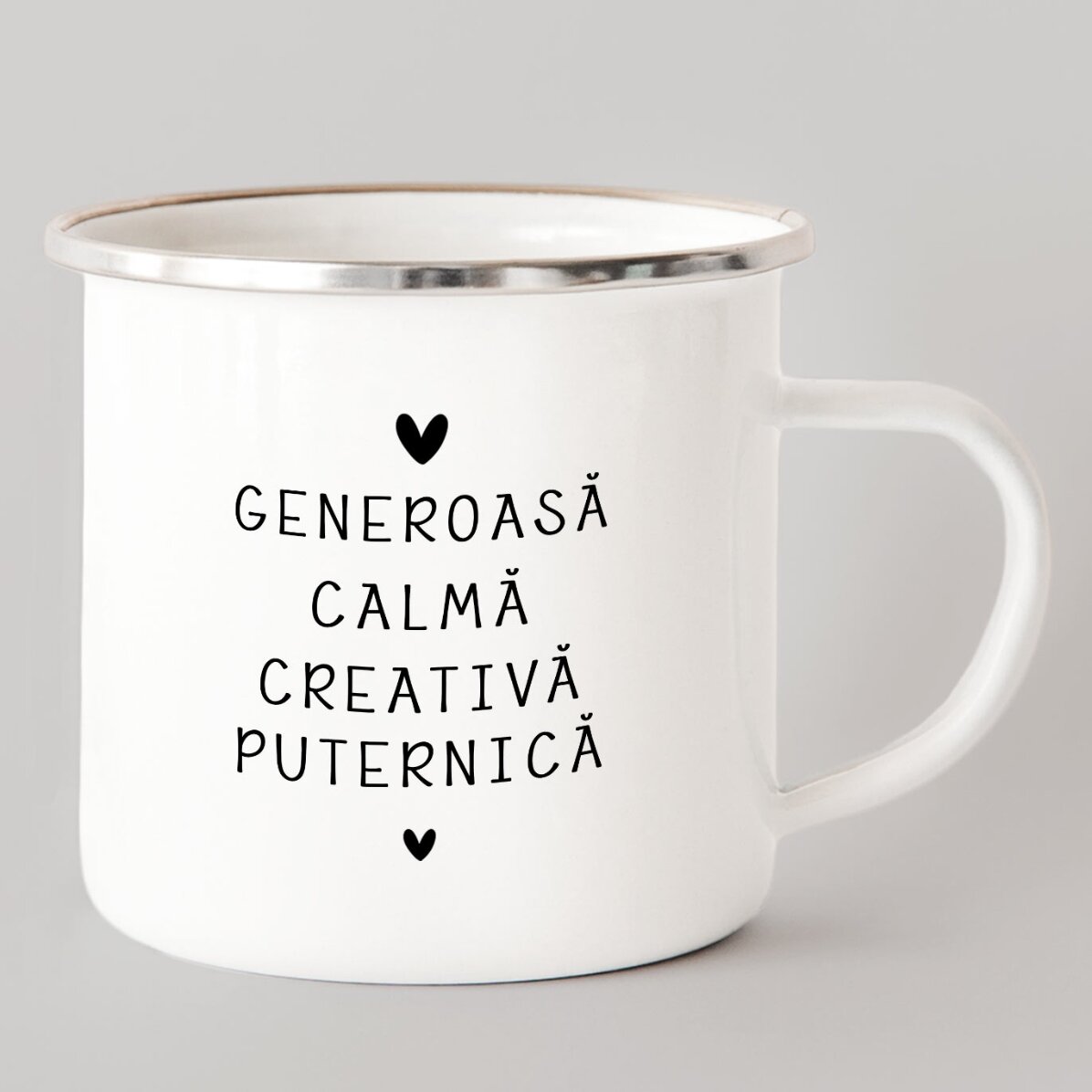 Tasse métallique émaillée personnalisée avec un message - Signe du Scorpion
