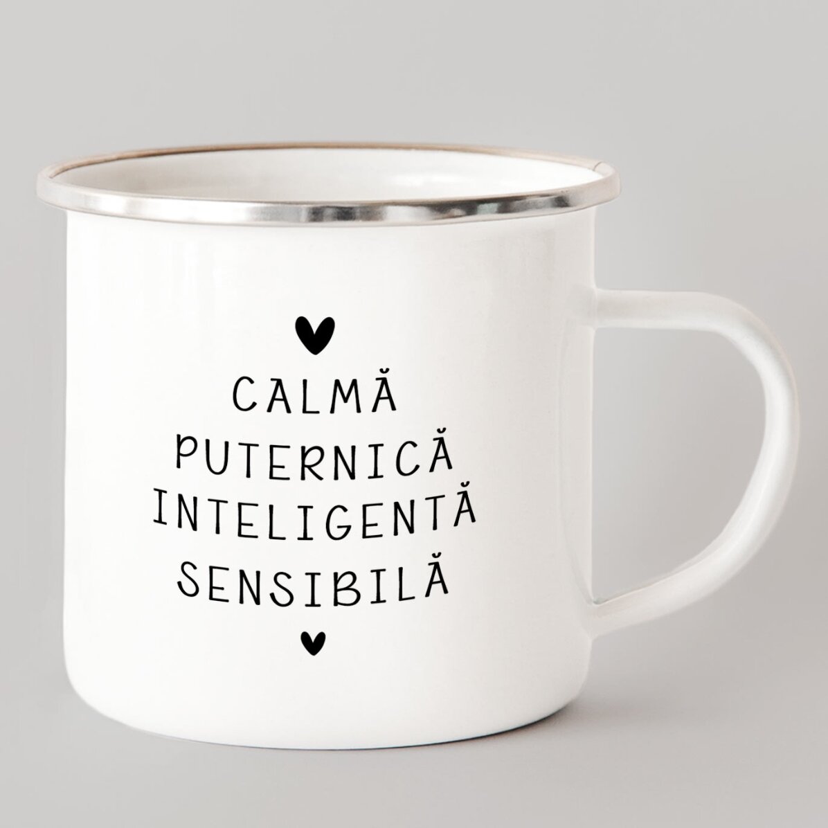 Tasse métallique émaillée personnalisée avec un message - Signe du Taureau