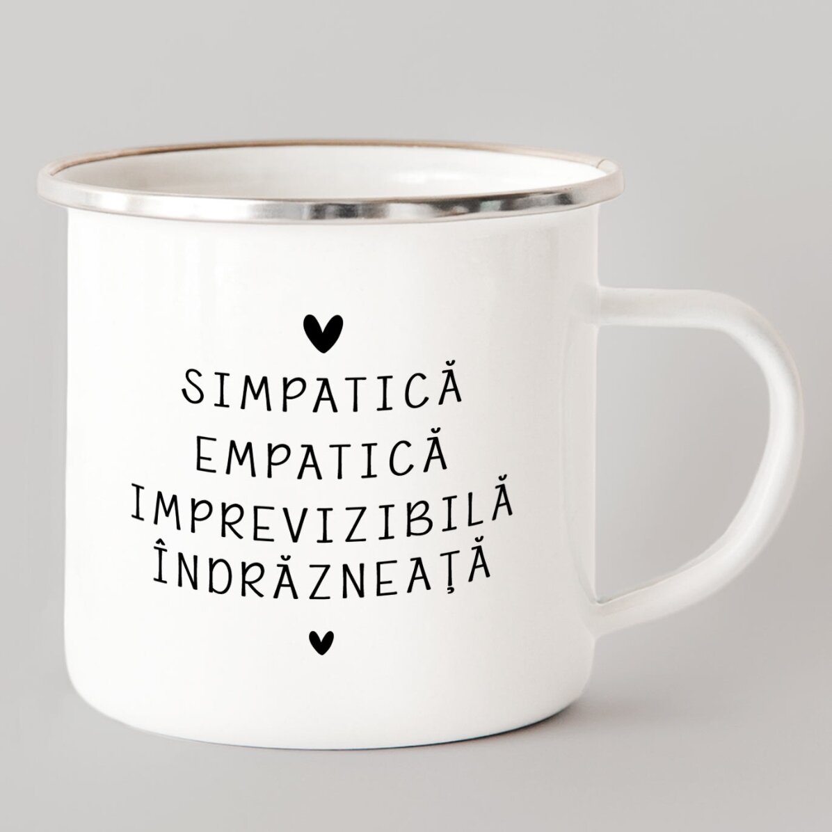 Tasse métallique émaillée personnalisée avec un message - Signe du Verseau