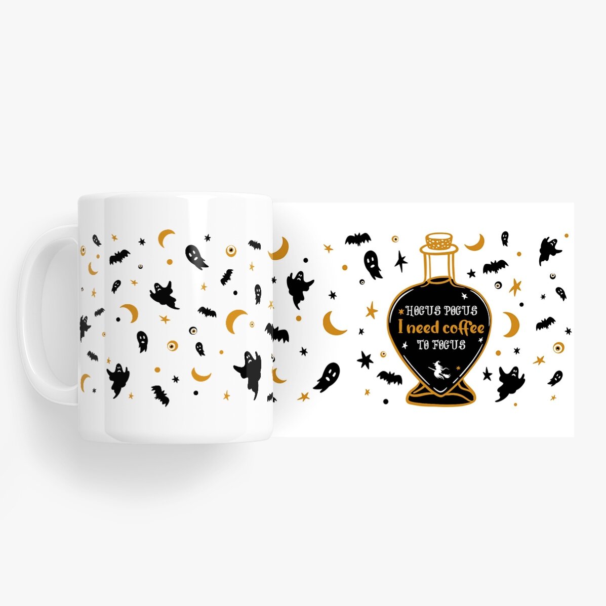 Tasse personnalisée avec un texte pour Halloween - Hocus Pocus