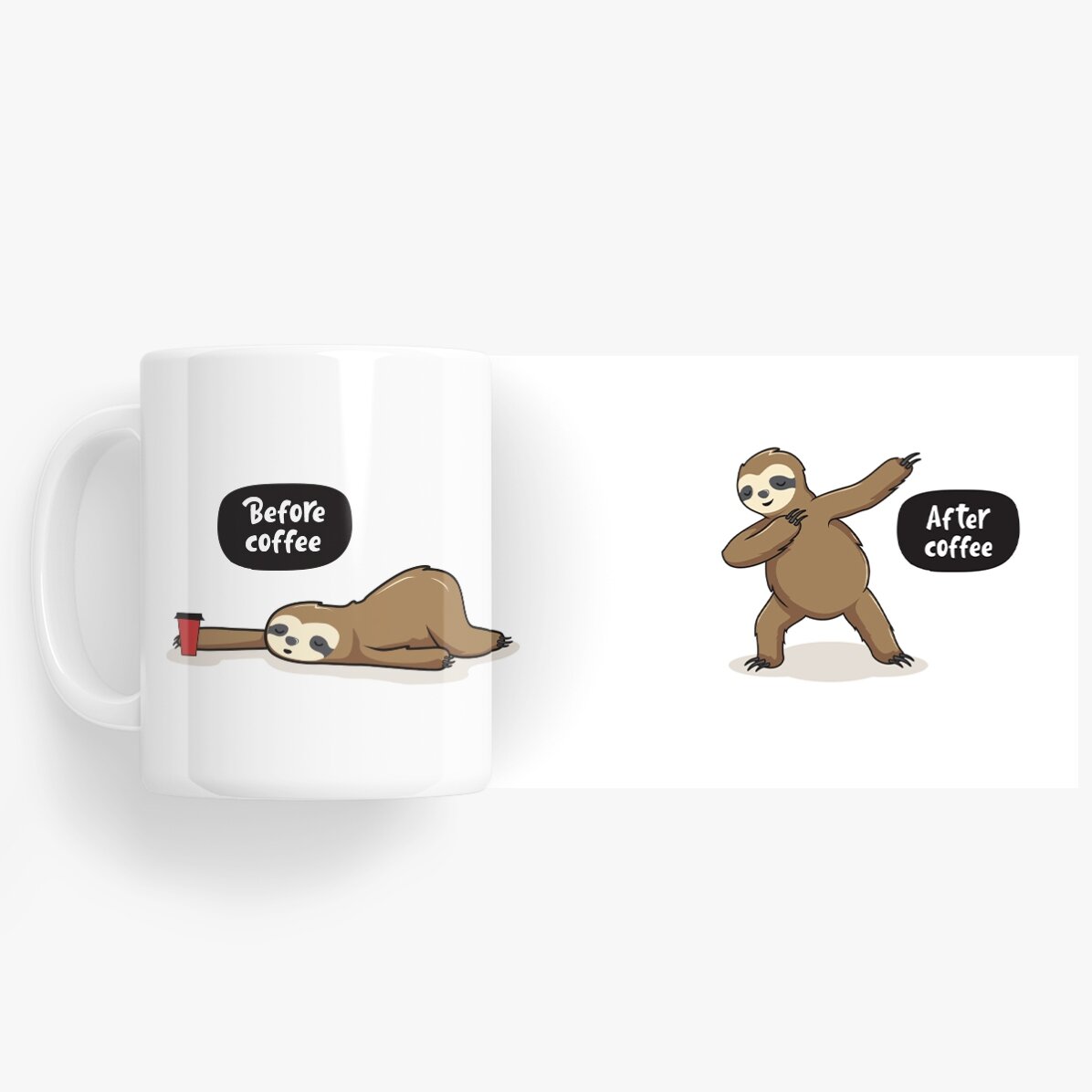 Tasse personnalisée - Avant et après le café