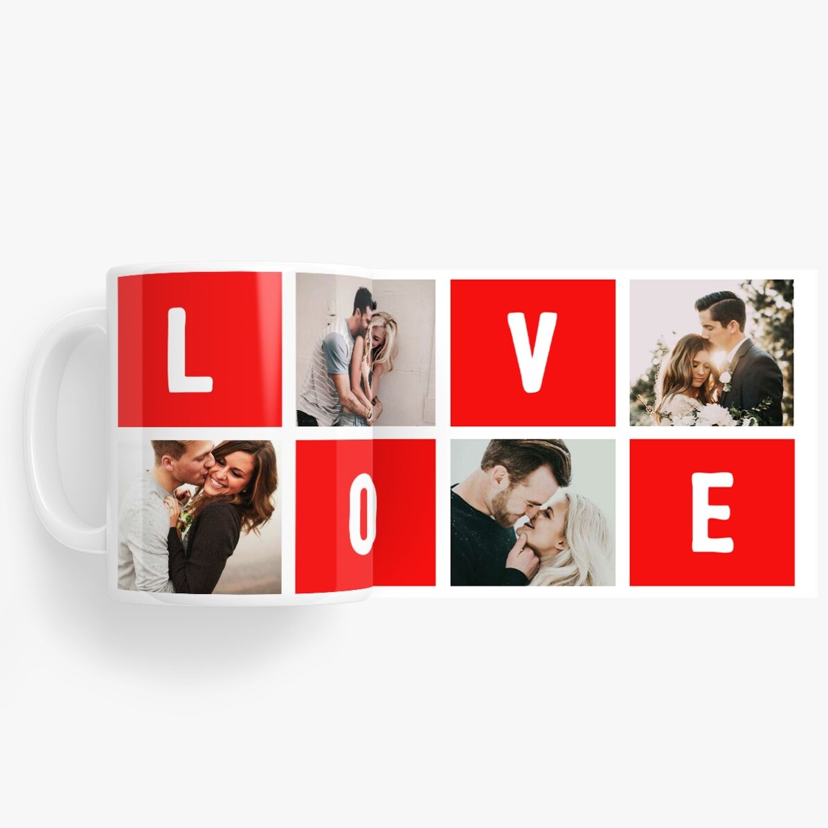 Tasse personnalisée avec 4 photos « love »