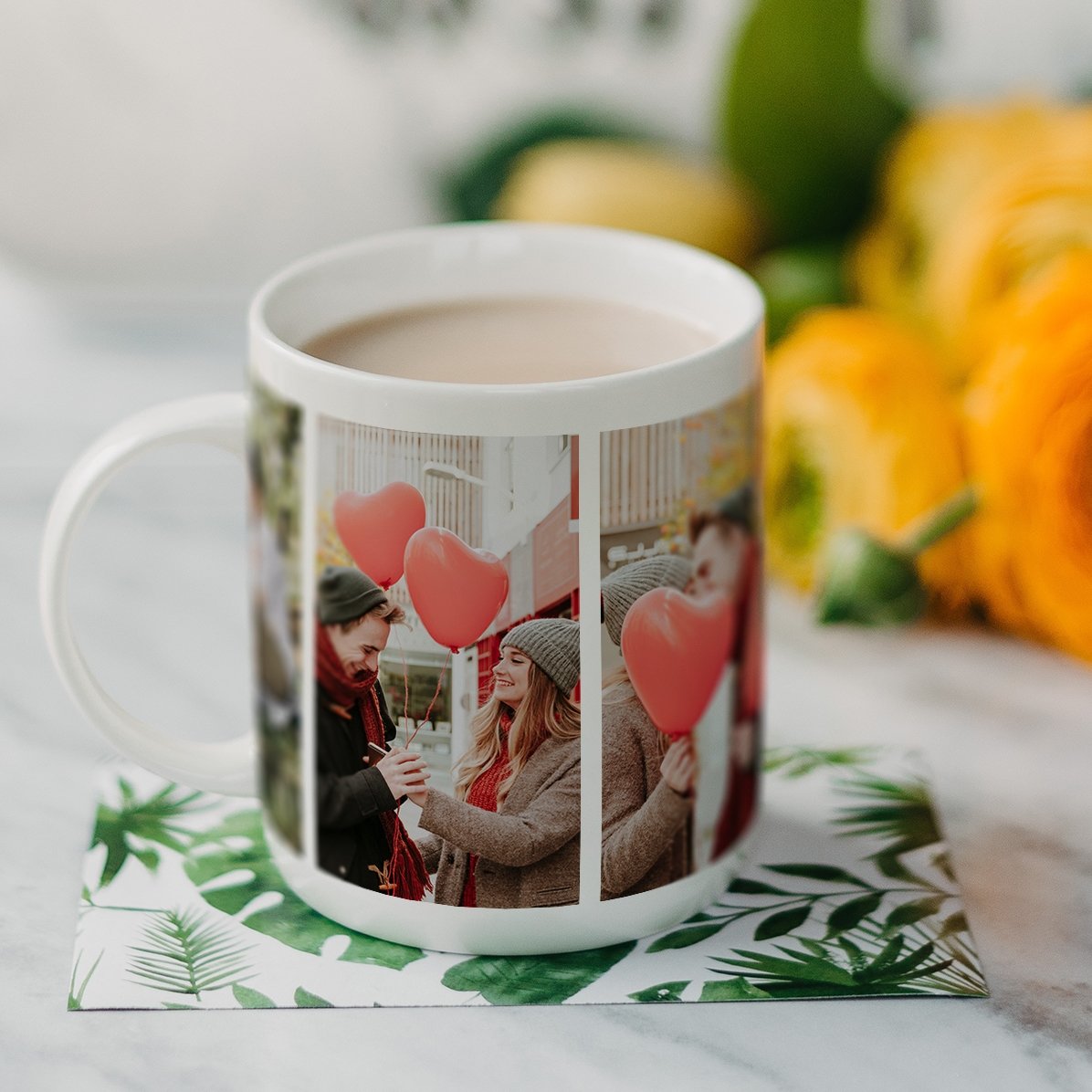 Tasse personnalisée avec 4 photos