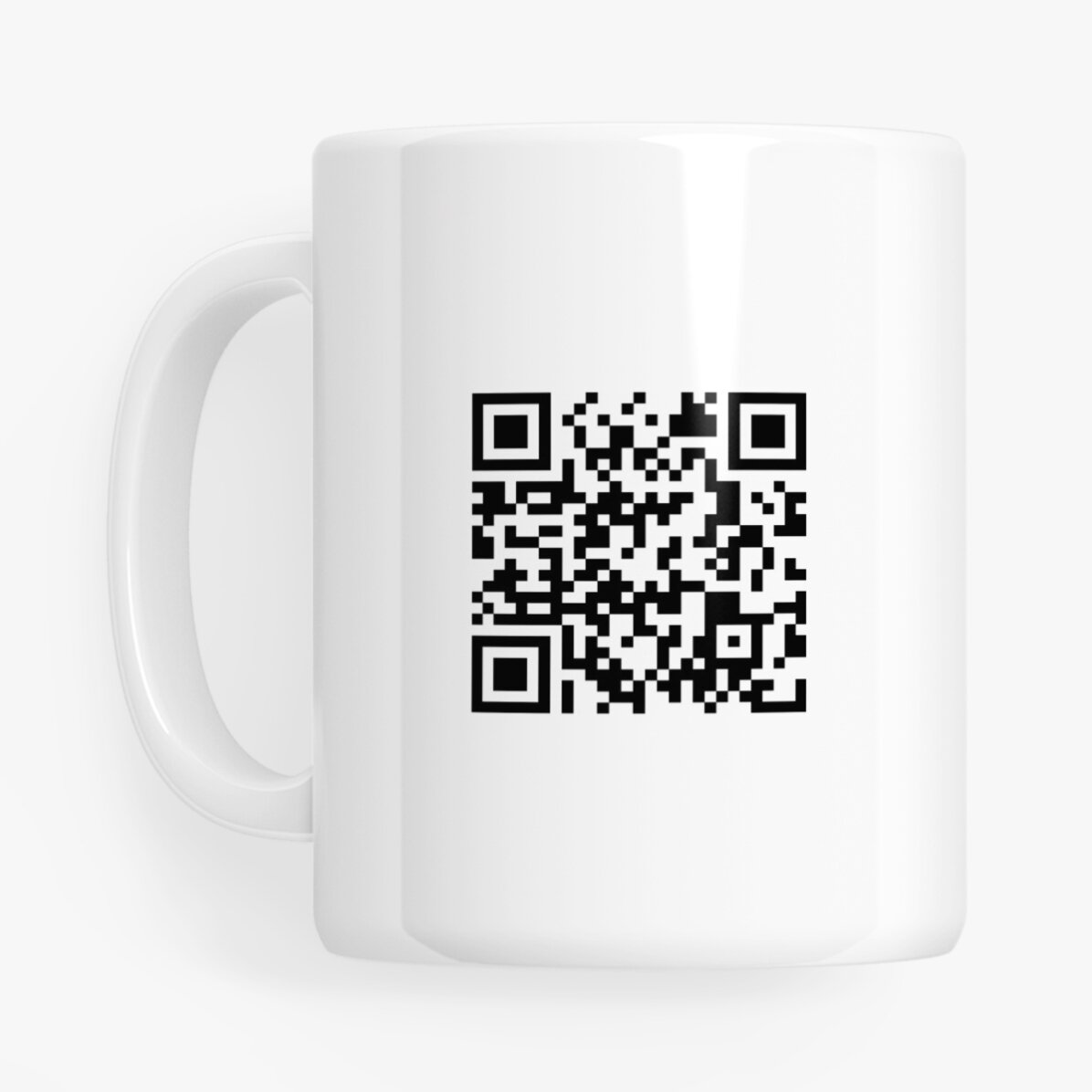 Personalised mug with QR code