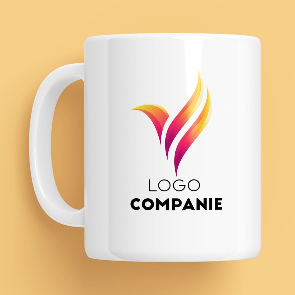Tasse personnalisée avec logo et texte