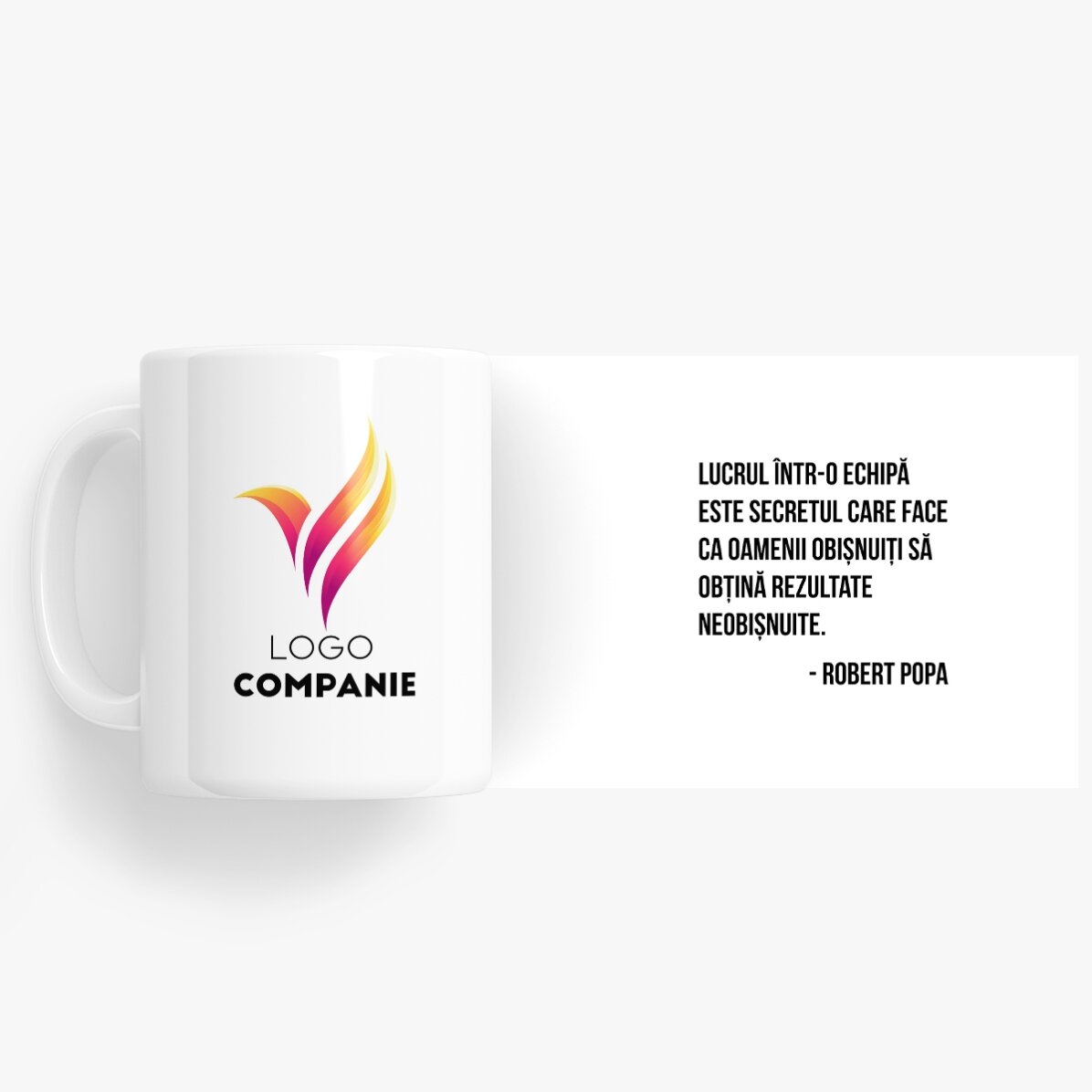 Tasse personnalisée avec logo et texte