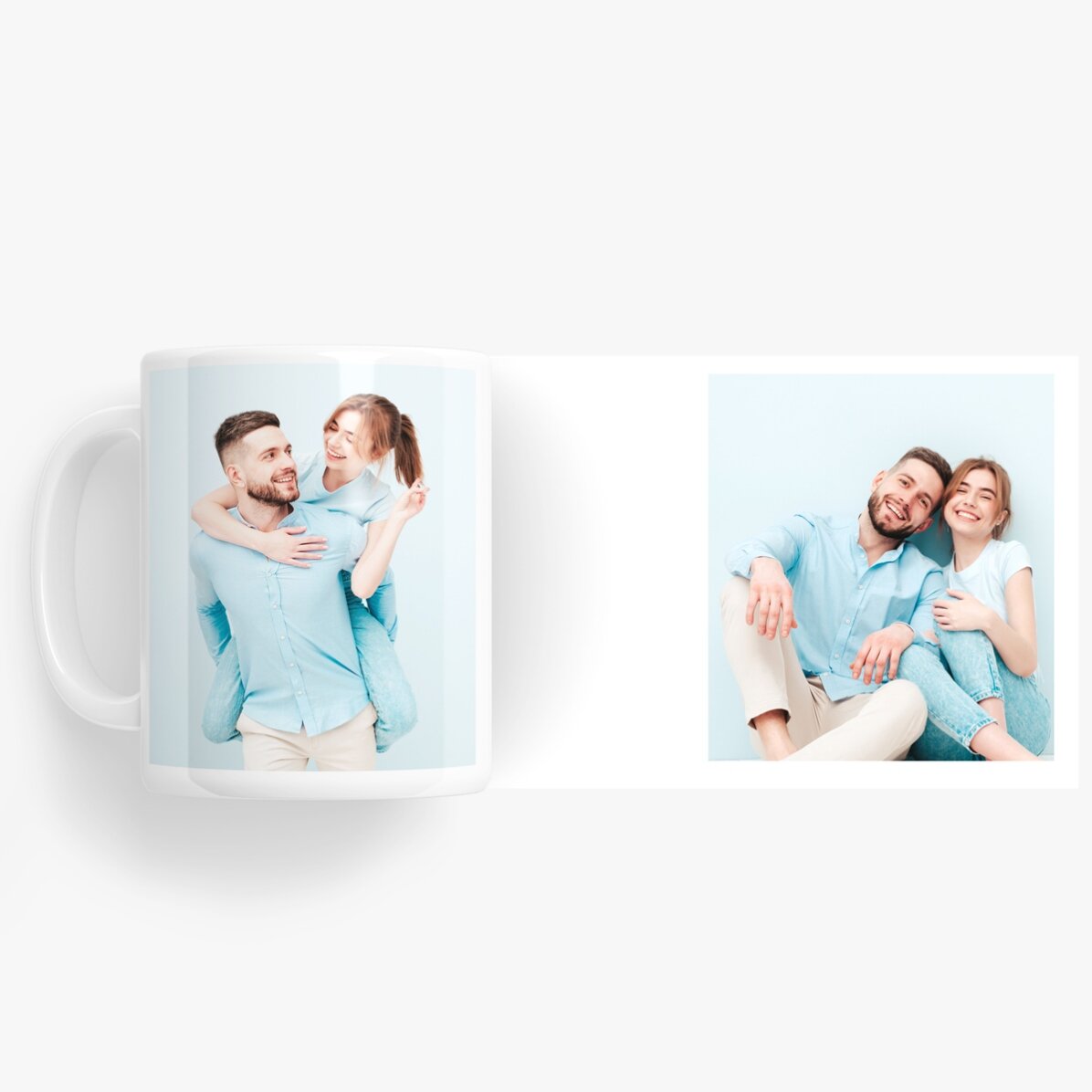 Tasse personnalisée avec 2 photos