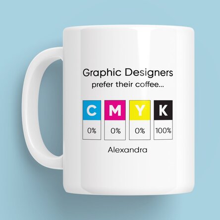 Personalised mug with message - Graphic Designer