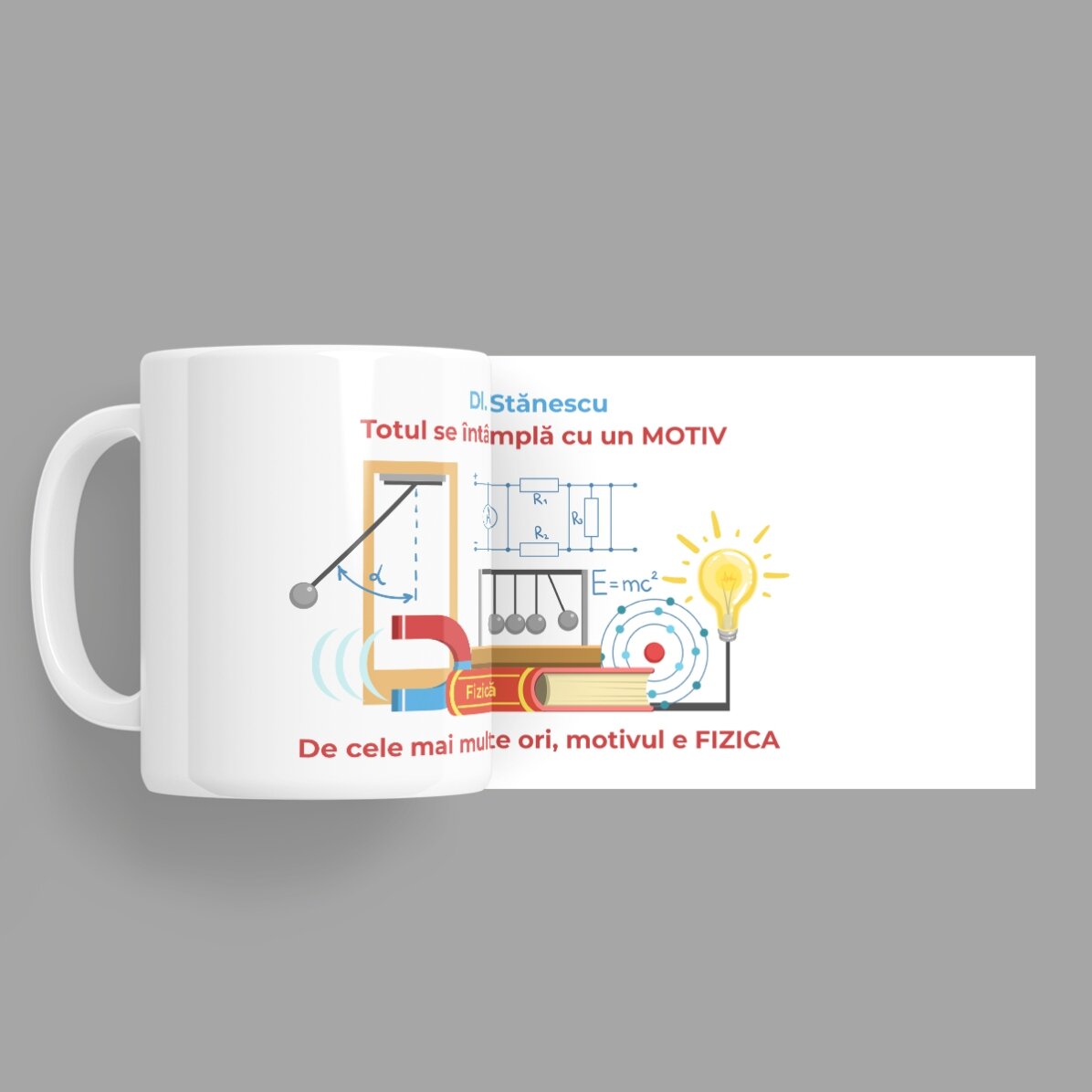 Tasse personnalisée avec message - Professeur de physique