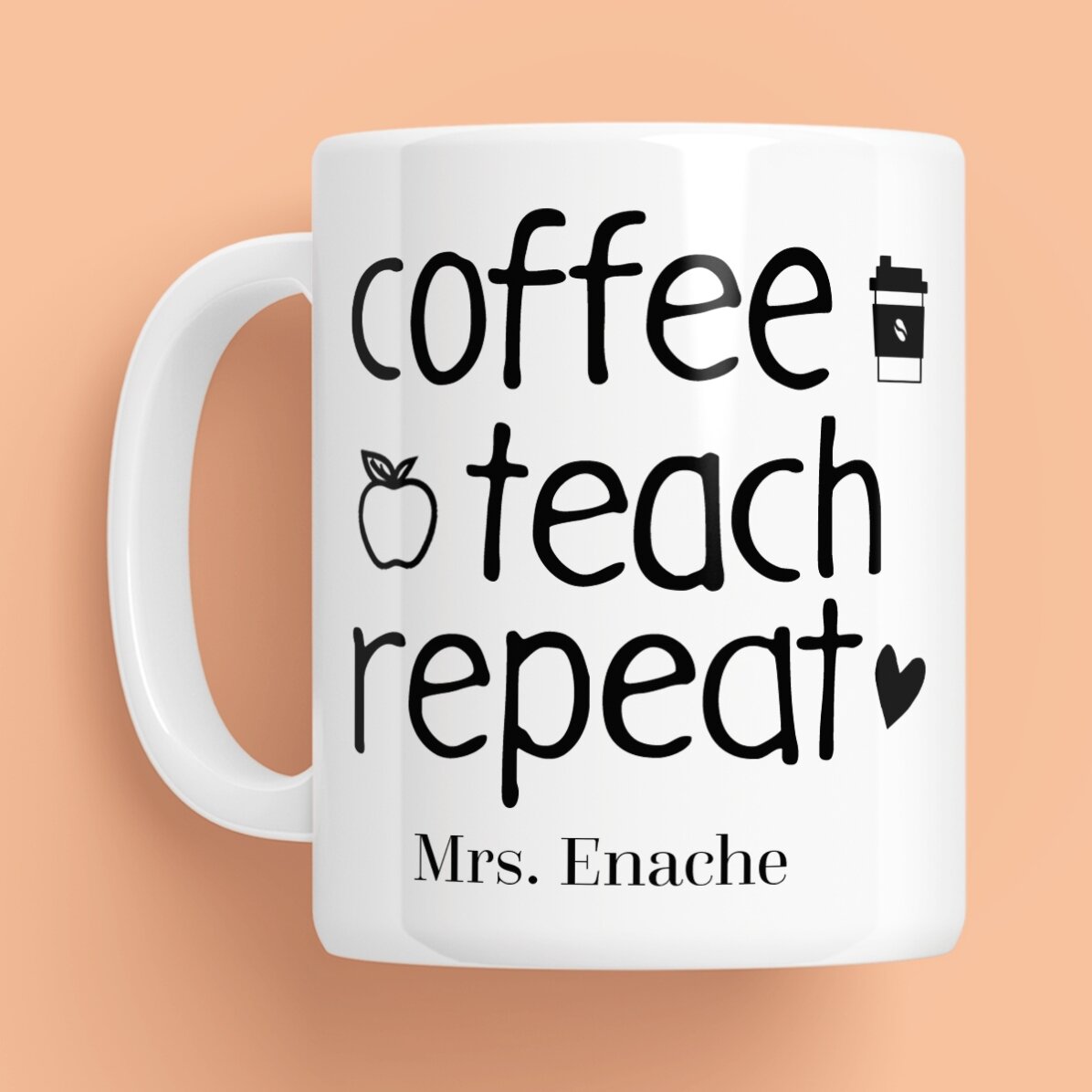 Tasse personnalisée avec message - Repeat