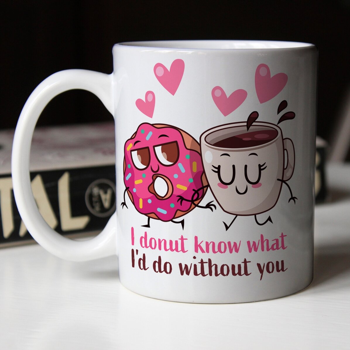 Tasse personnalisée avec un prénom - Doughnut Love