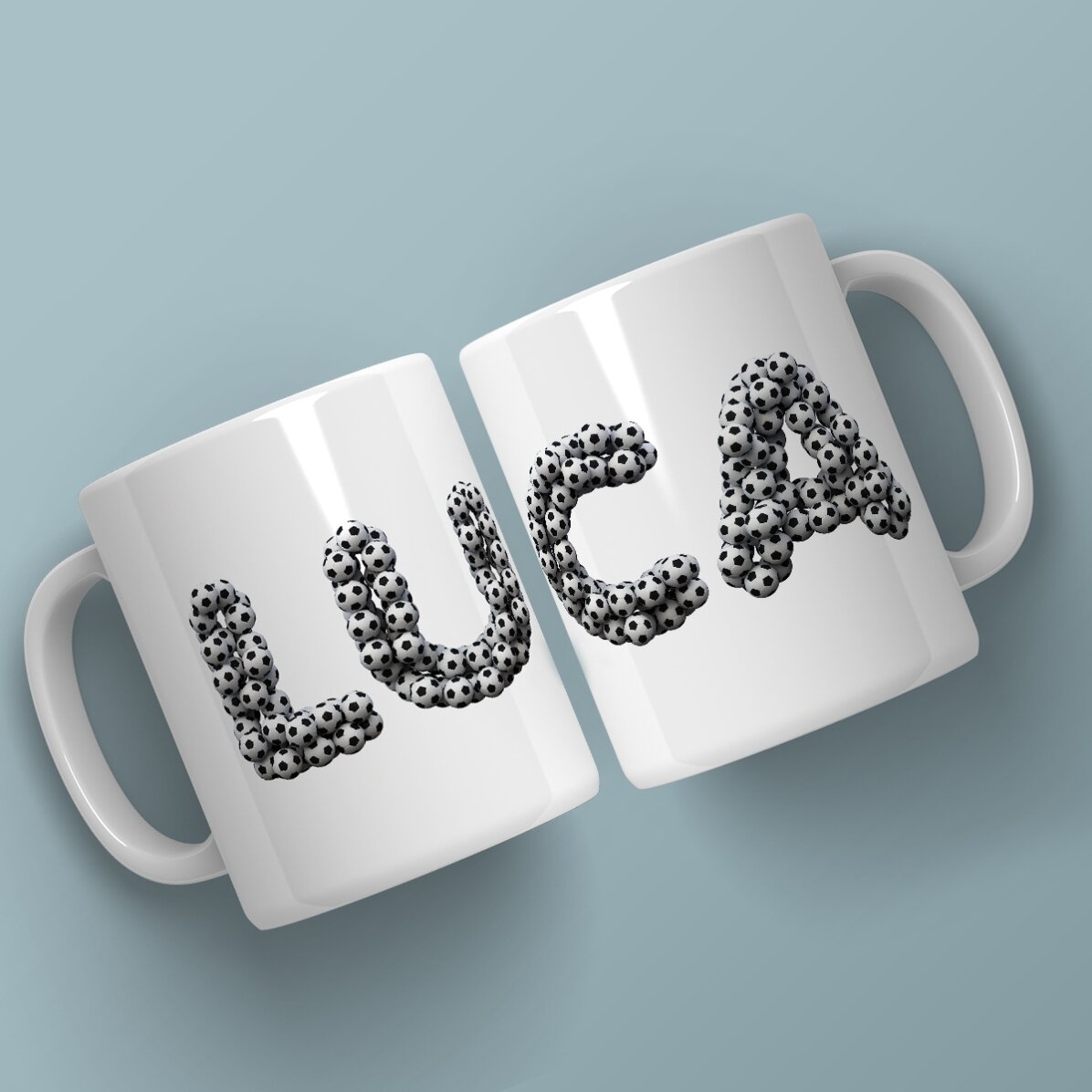 Tasse personnalisée avec un prénom - Football