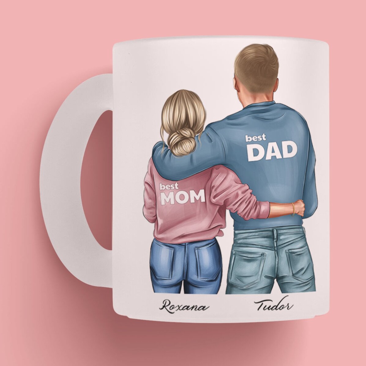 Tasse personnalisée avec prénom - Maman & Papa