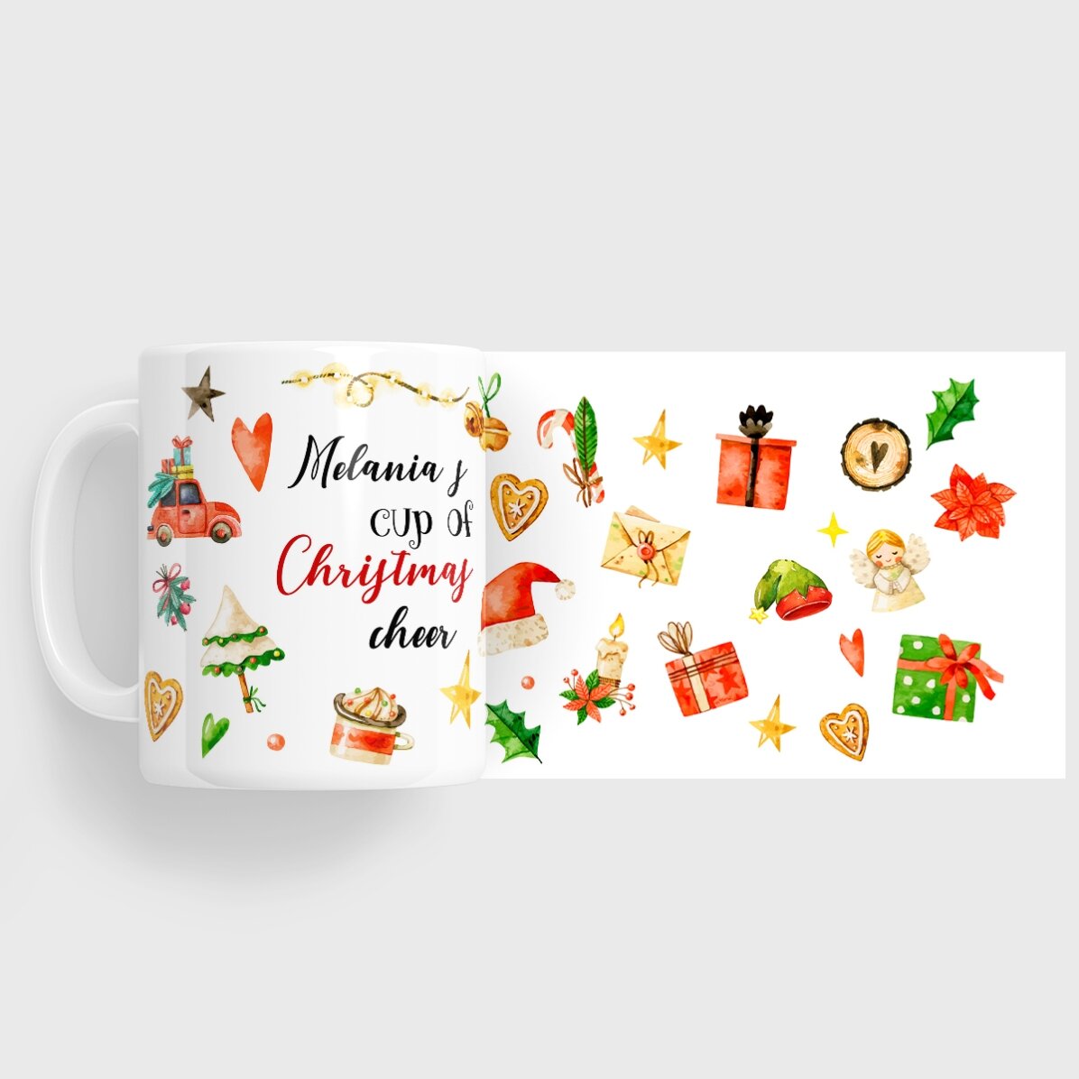 Tasse personnalisée avec votre nom - Christmas Cheer