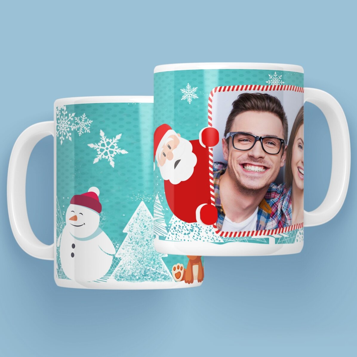 Tasse personnalisée avec une photo de Noël