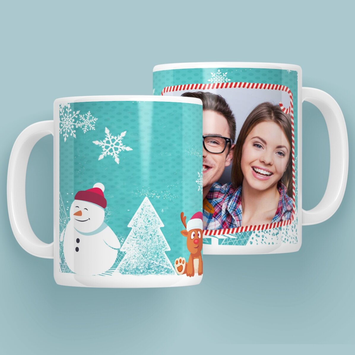 Tasse personnalisée avec une photo de Noël