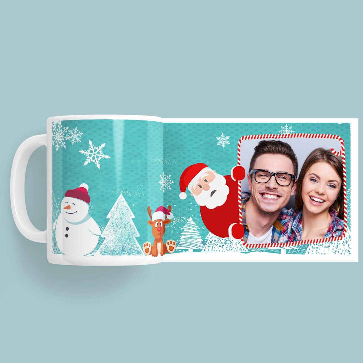 Tasse personnalisée avec une photo de Noël
