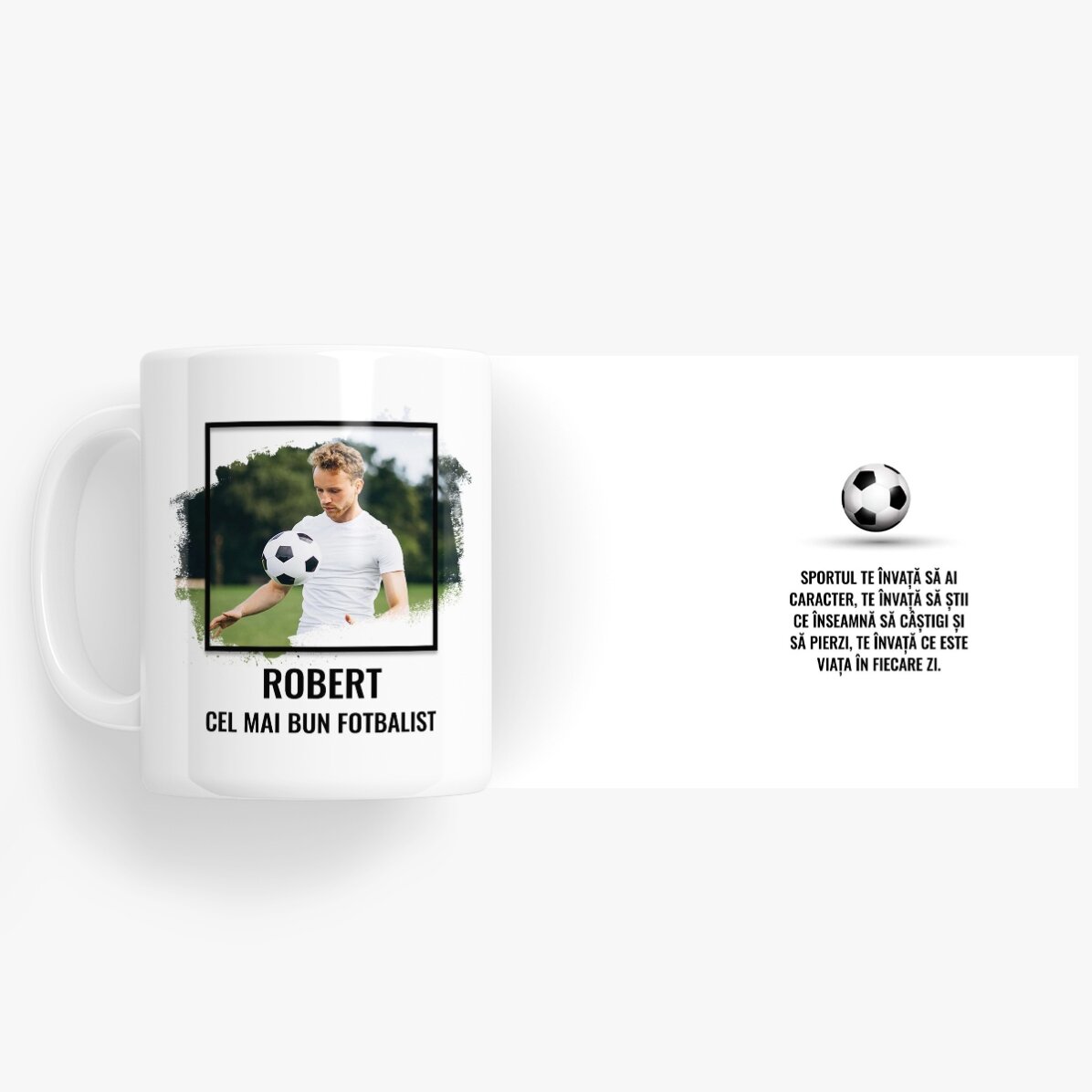 Tasse personnalisée avec photo et texte - FOOTBALL