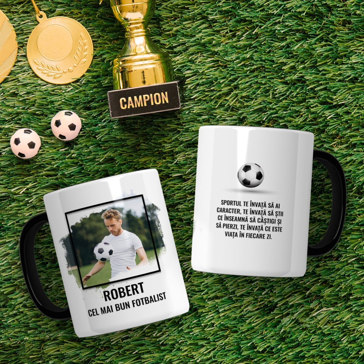 Tasse personnalisée avec photo et texte - FOOTBALL