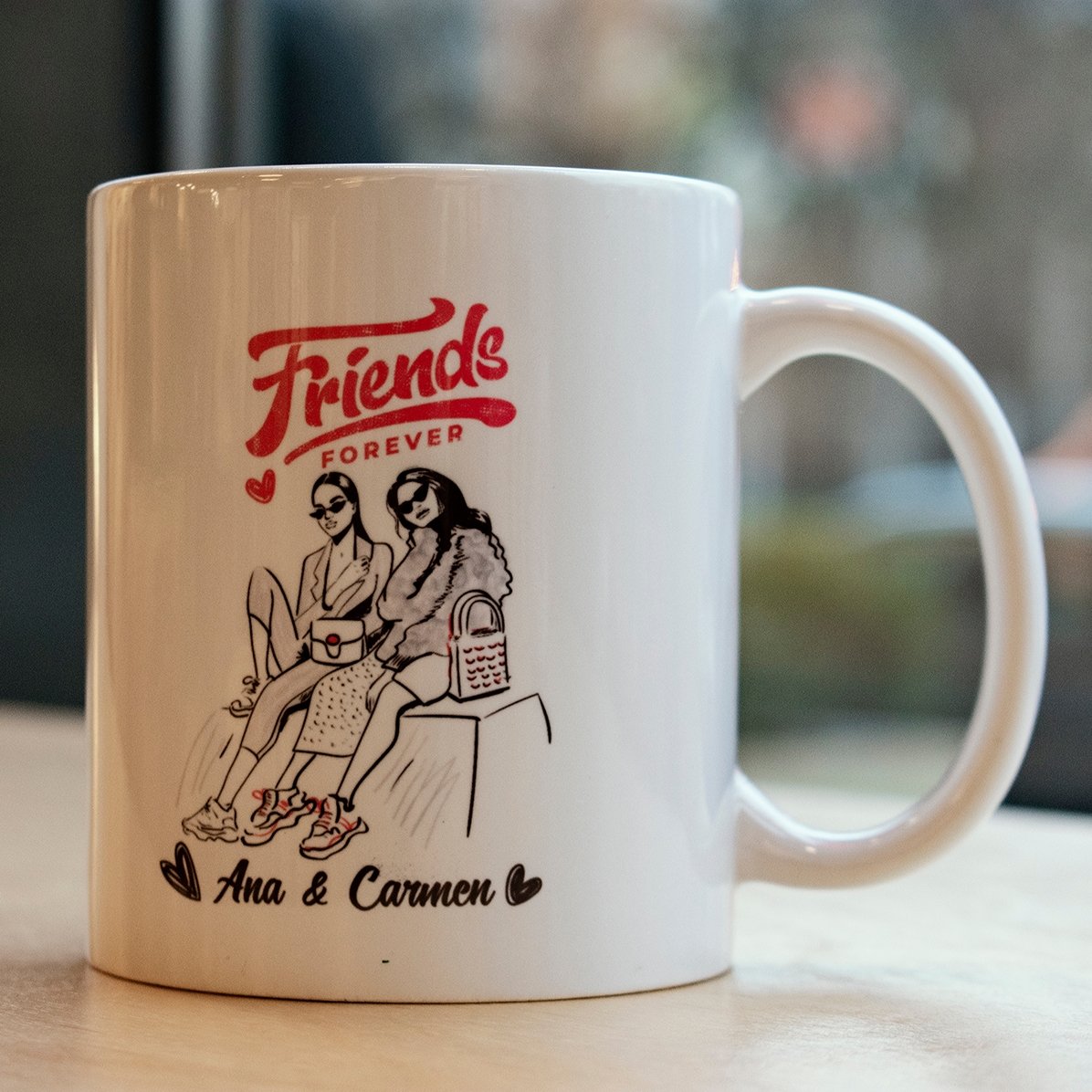 Tasse personnalisée avec inscription - Meilleurs amis