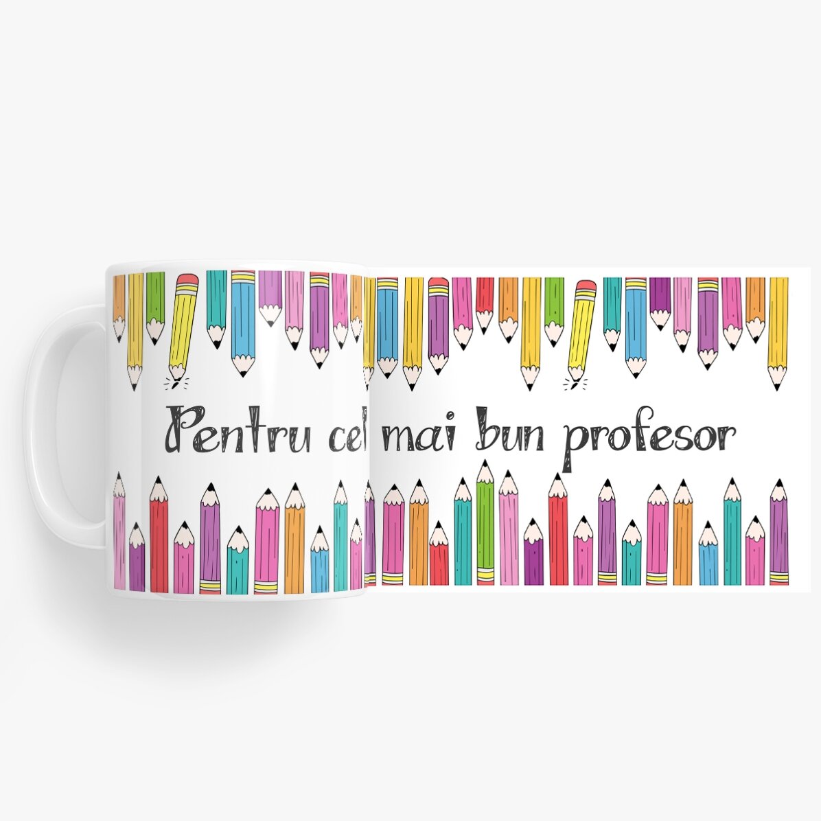 Tasse personnalisée avec texte - Crayons de couleur