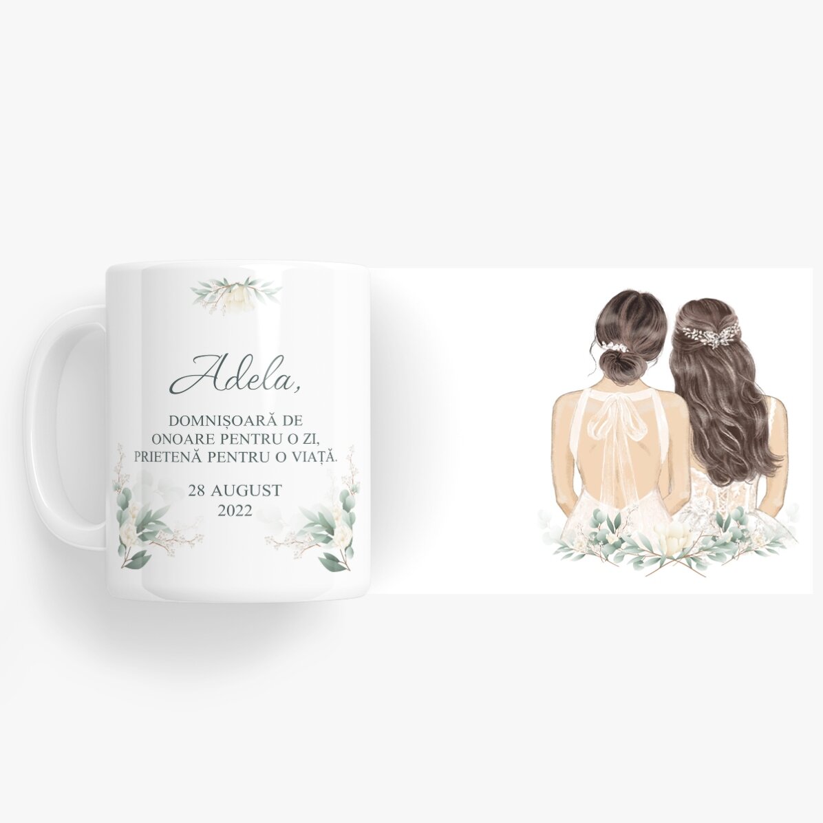 Tasse personnalisée avec inscription - Demoiselle d