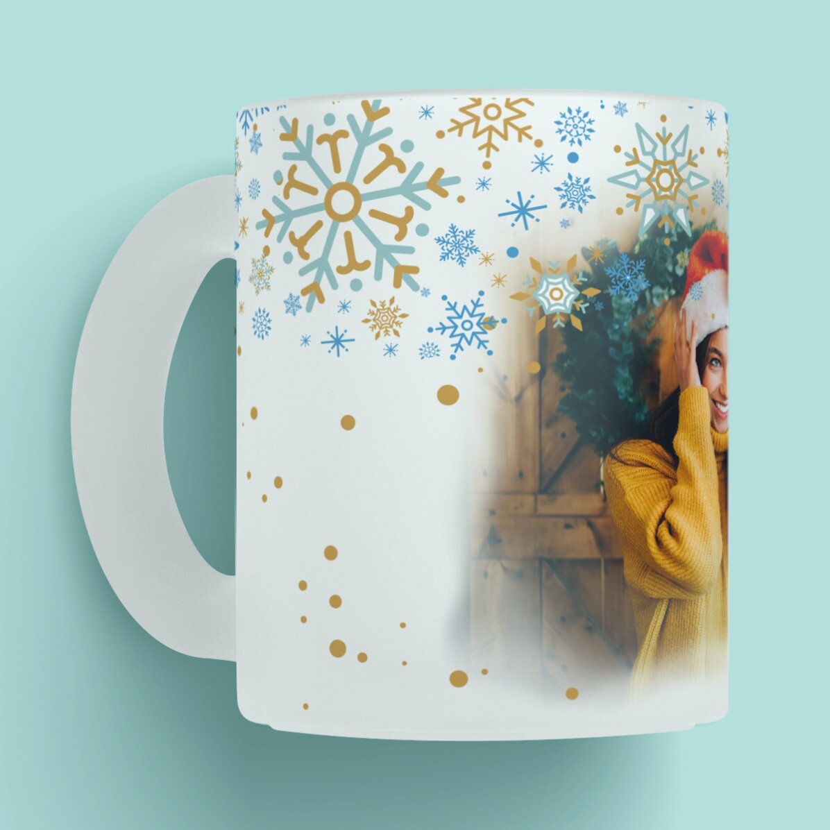 Gobelet en verre dépoli personnalisé avec inscription - Frosted