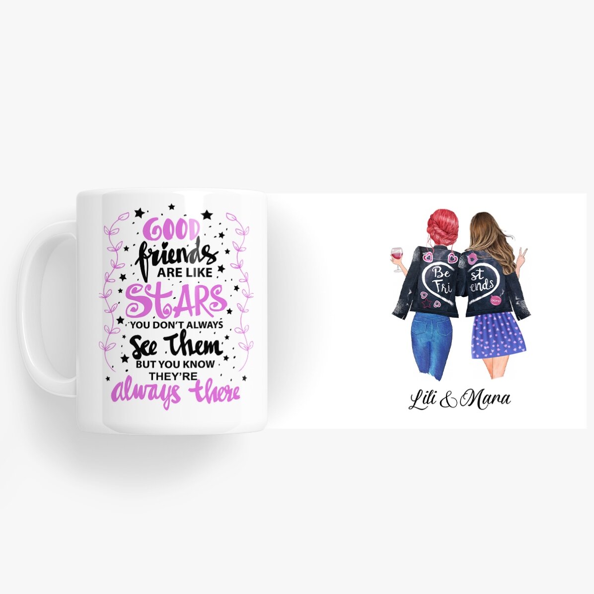 Tasse personnalisée avec inscription - Good friends