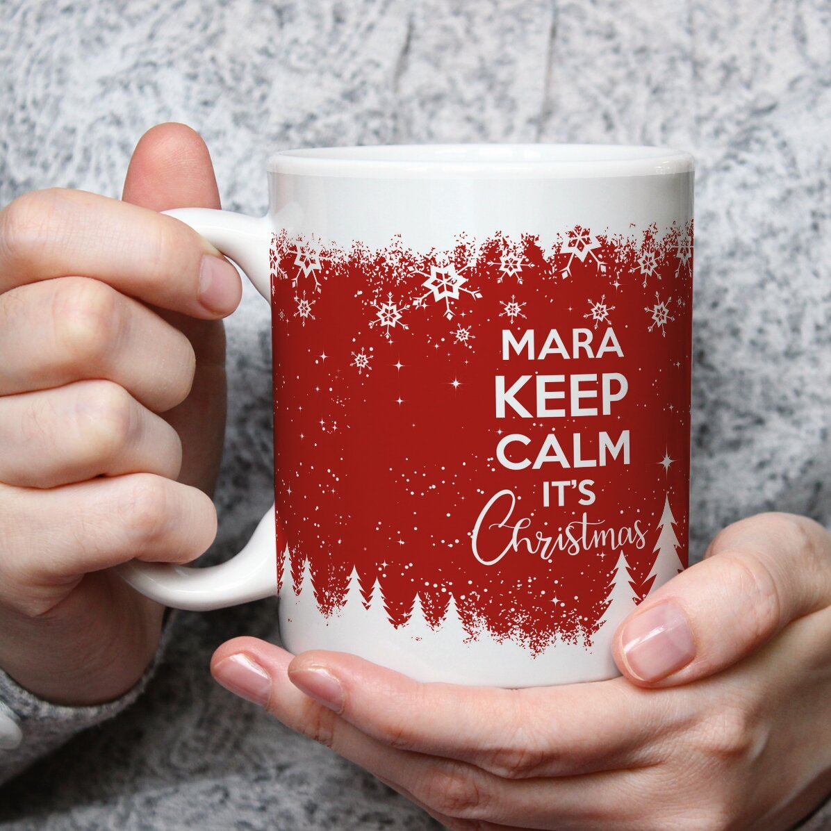 Tasse personnalisée avec inscription - Keep calm for Christmas
