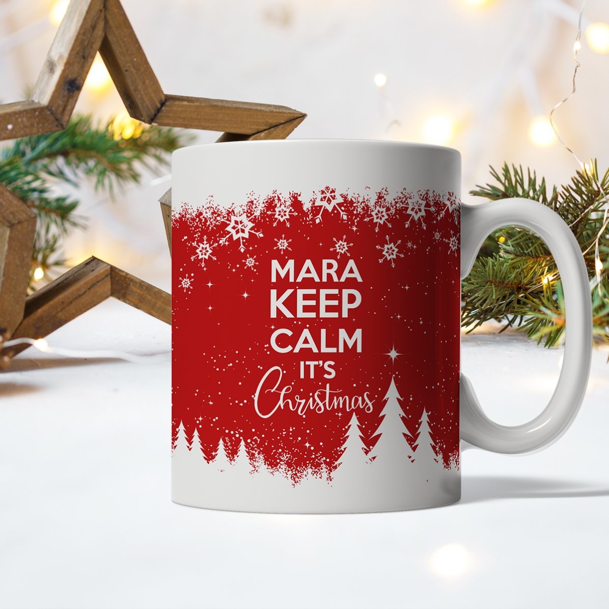 Tasse personnalisée avec inscription - Keep calm for Christmas